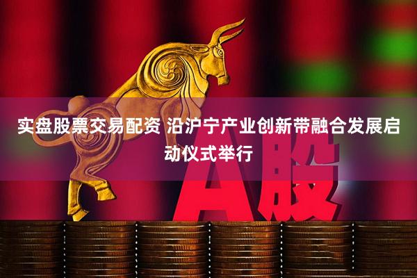 实盘股票交易配资 沿沪宁产业创新带融合发展启动仪式举行